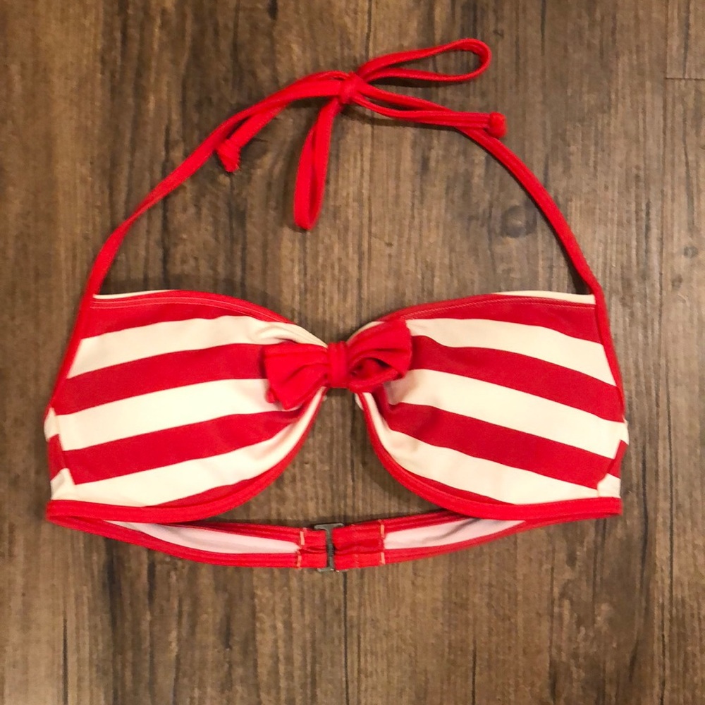 Striped bathing suit top